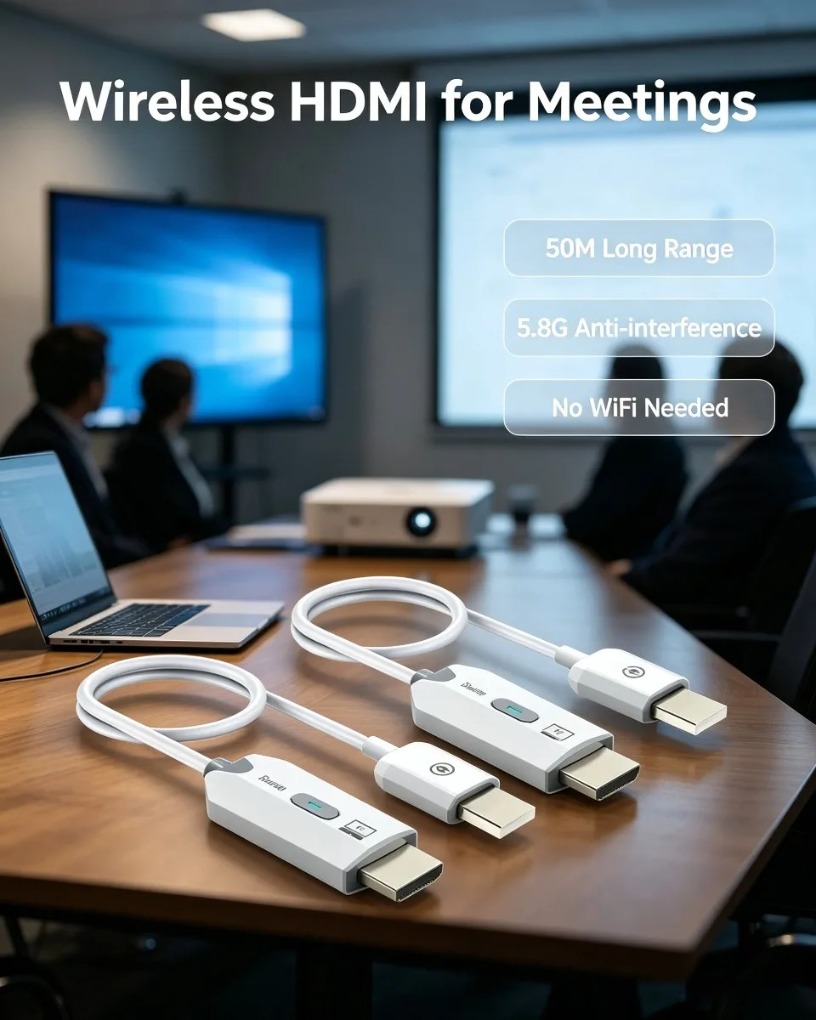 Hdmi Cable - Bezprzewodowy przedłużacz HDMI 4K z funkcją