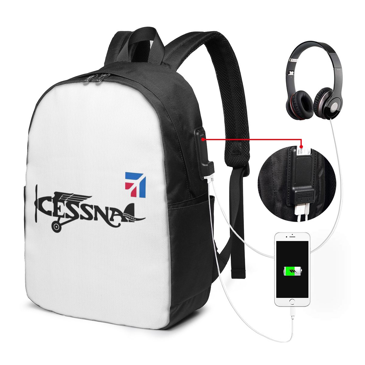 Plecak z logo Cessna, torba po – Laptop Bag recenzja i cena